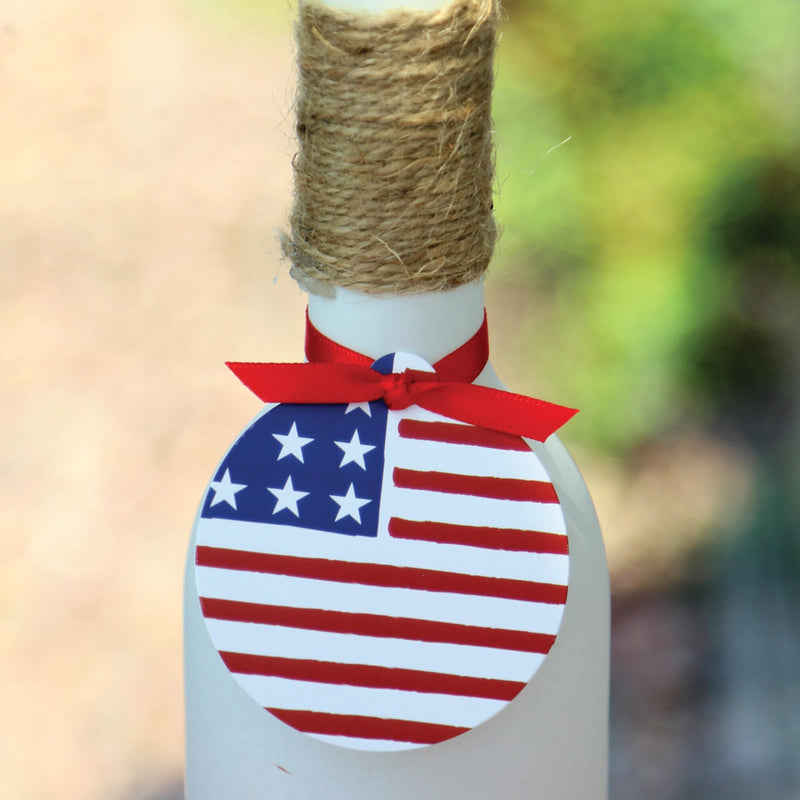 Stars and Stripes - Memorial Day, 4th of July and Labor Day USA Patriotic Party Favor Gift Tags (Set of 20)