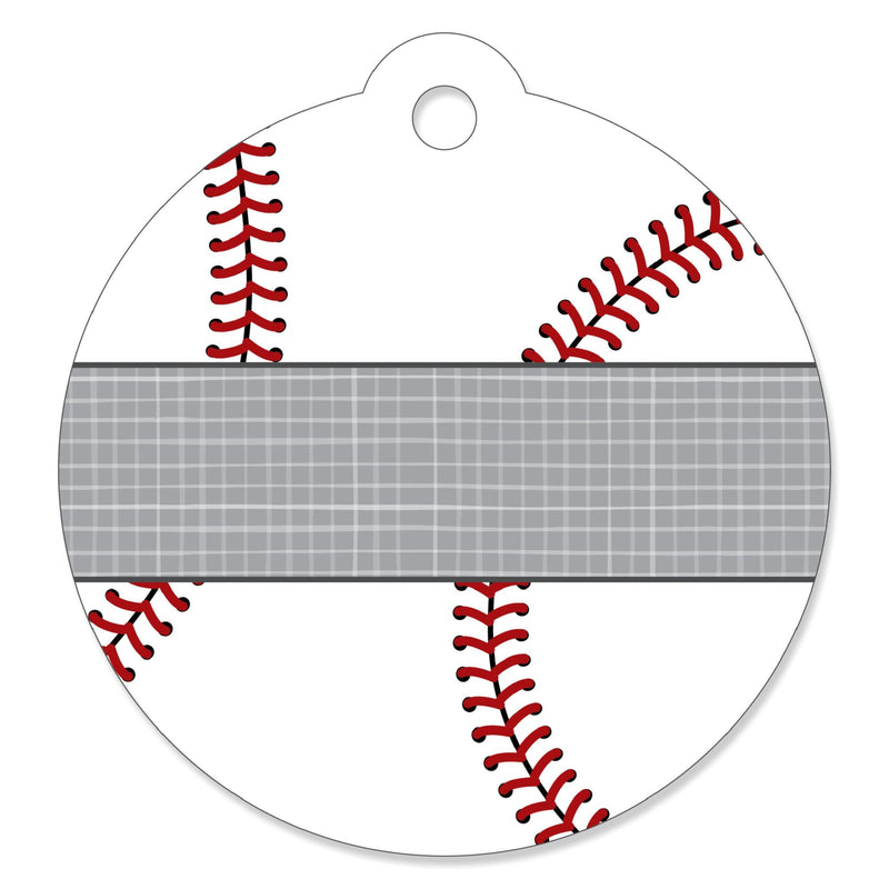 Batter Up - Baseball - Baby Shower or Birthday Party Favor Gift Tags (Set of 20)