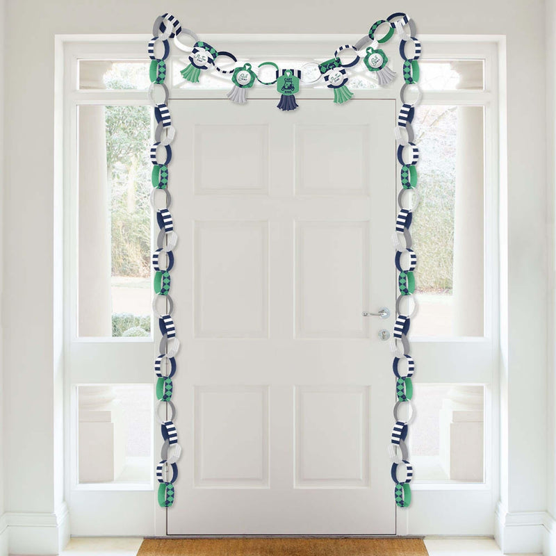 Par-Tee Time - Golf - 90 Chain Links and 30 Paper Tassels Decoration Kit - Birthday or Retirement Party Paper Chains Garland - 21 feet