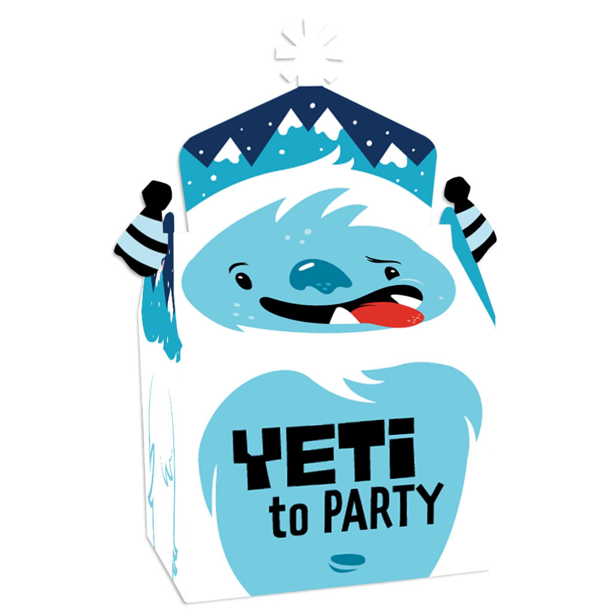 Yeti to Party Treat Box Party Favors Abominable Snowman Party
