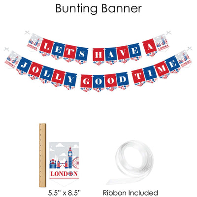 Cheerio, London - British UK Party Supplies - Banner Decoration Kit - Fundle Bundle