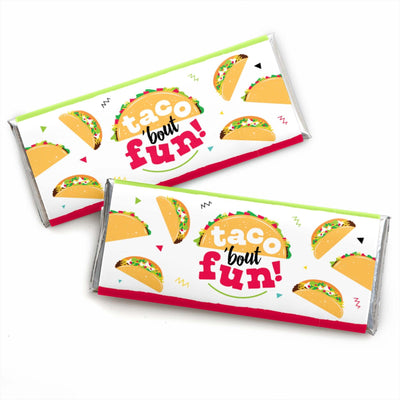 Taco 'Bout Fun - Candy Bar Wrapper Mexican Fiesta Favors - Set of 24