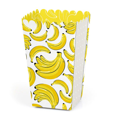 Let's Go Bananas - Tropical Party Favor Popcorn Treat Boxes - Set of 12