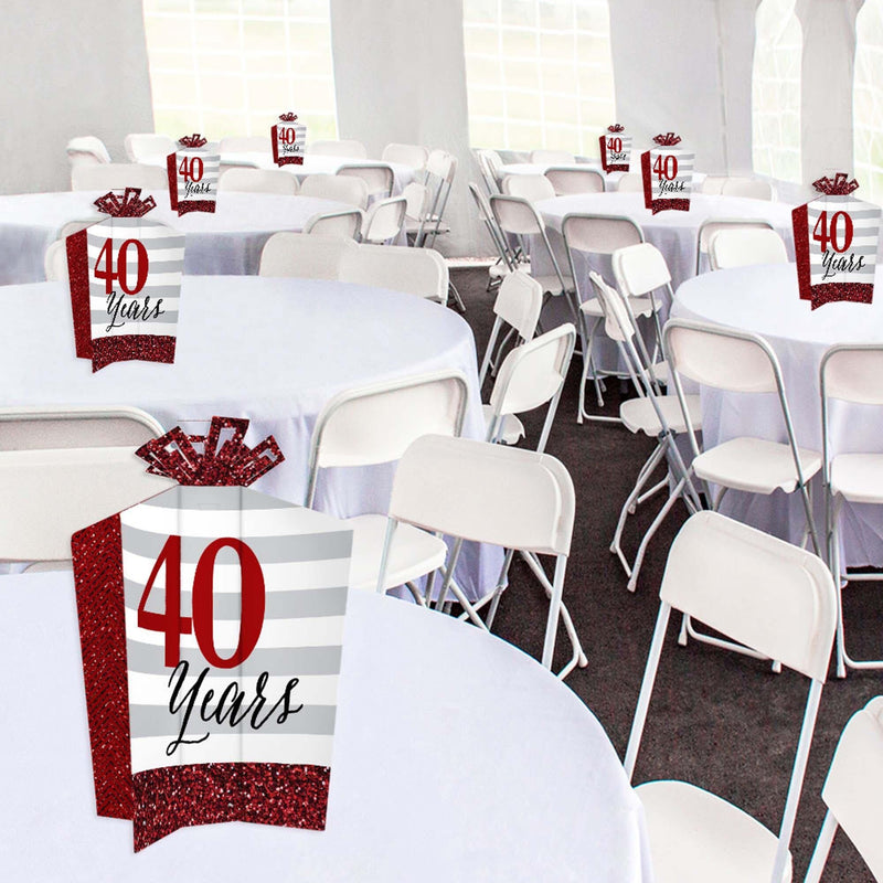 We Still Do - 40th Wedding Anniversary - Table Decorations - Anniversary Party Fold and Flare Centerpieces - 10 Count
