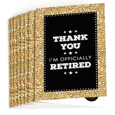 Happy Retirement - Retirement Party Thank You Cards - 8 ct