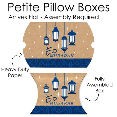 Ramadan - Favor Gift Boxes - Eid Mubarak Party Petite Pillow Boxes - Set of 20