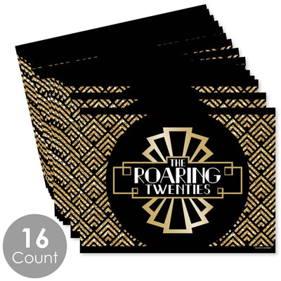 Roaring 20's - Party Table Decorations - 1920s Art Deco Jazz Party Placemats - Set of 16