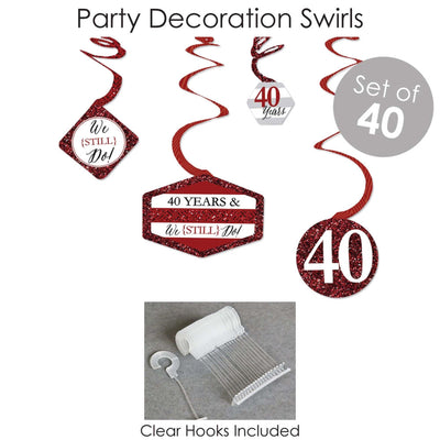We Still Do - 40th Wedding Anniversary - Anniversary Party Supplies - Banner Decoration Kit - Fundle Bundle