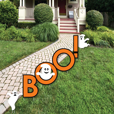 Spooky Ghost - Yard Sign Outdoor Lawn Decorations - Halloween Party Yard Signs - Boo