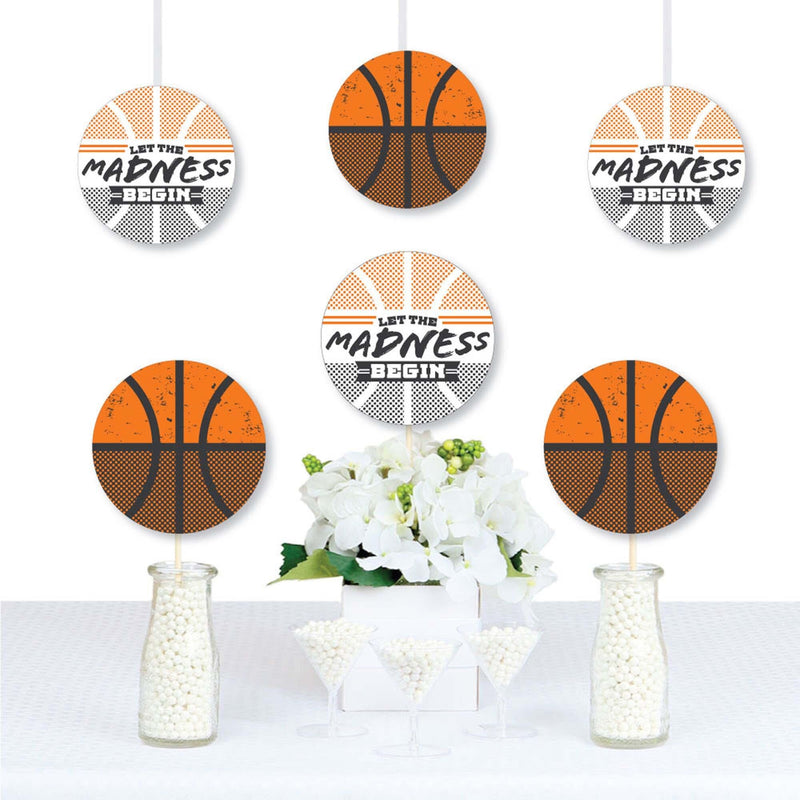 Basketball - Let the Madness Begin - Decorations DIY College Basketball Party Essentials - Set of 20
