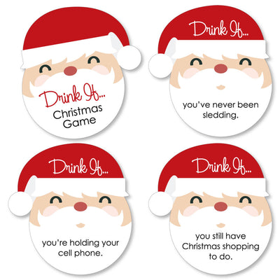 Drink If Game - Jolly Santa Claus - Christmas Party Game - 24 Count