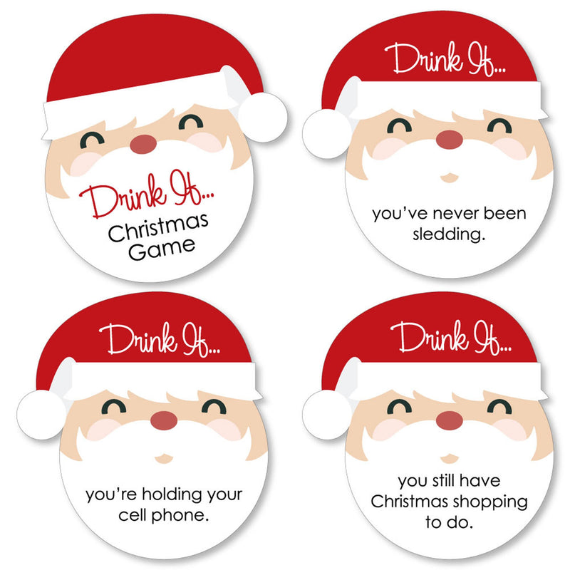 Drink If Game - Jolly Santa Claus - Christmas Party Game - 24 Count