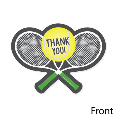 You Got Served - Tennis - Shaped Thank You Cards - Baby Shower or Tennis Ball Birthday Party Thank You Note Cards with Envelopes - Set of 12