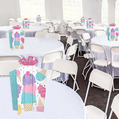 Scoop Up The Fun - Ice Cream - Table Decorations - Sprinkles Party Fold and Flare Centerpieces - 10 Count