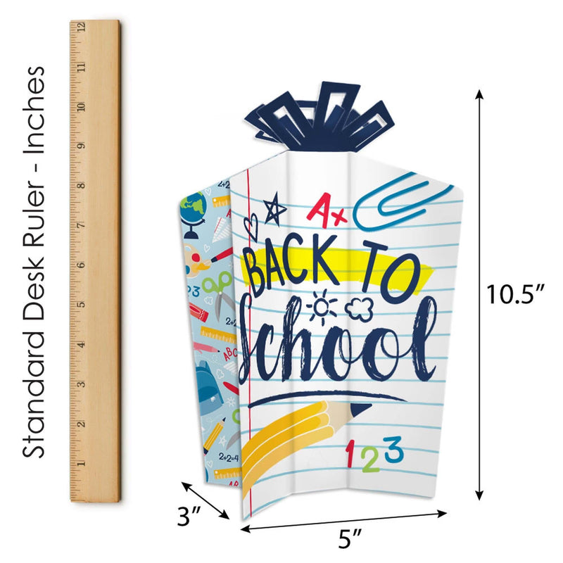 Back to School - Table Decorations - First Day of School Classroom Fold and Flare Centerpieces - 10 Count