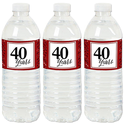 We Still Do - 40th Wedding Anniversary - Anniversary Party Water Bottle Sticker Labels - Set of 20
