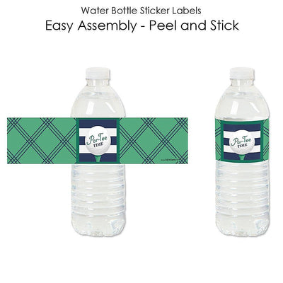 Par-Tee Time - Golf - Birthday or Retirement Party Water Bottle Sticker Labels - Set of 20