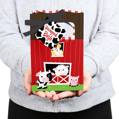 Farm Animals - Baby Shower or Birthday Party Favor Boxes - Set of 12