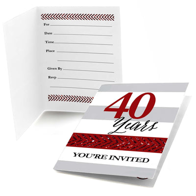 We Still Do - 40th Wedding Anniversary - Fill In Wedding Anniversary Invitations - 8 ct