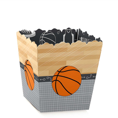 Nothin' but Net - Basketball - Party Mini Favor Boxes - Baby Shower or Birthday Party Treat Candy Boxes - Set of 12