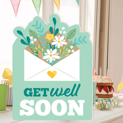 Get Well Soon - Thinking of You Giant Greeting Card - Big Shaped Jumborific Card - 16.5 x 22 inches