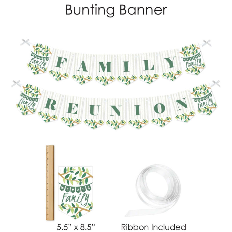 Family Tree Reunion - Family Gathering Party Supplies - Banner Decoration Kit - Fundle Bundle