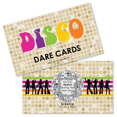 70's Disco - 1970s Party Scratch Off Dare Cards - 22 Cards