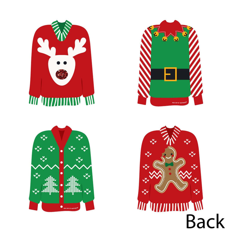 Ugly Sweater - Sweater Decorations DIY Holiday & Christmas Party Essentials - Set of 20