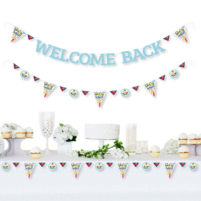 Back to School - First Day of School Classroom Letter Banner Decoration - 36 Banner Cutouts and Welcome Back Banner Letters