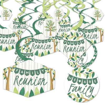 Family Tree Reunion - Family Gathering Party Hanging Decor - Party Decoration Swirls - Set of 40