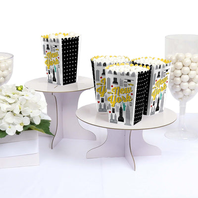 NYC Cityscape - New York City Party Favor Popcorn Treat Boxes - Set of 12