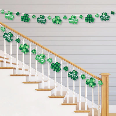 Shamrock St. Patrick's Day - Saint Paddy's Day Party DIY Decorations - Clothespin Garland Banner - 44 Pieces