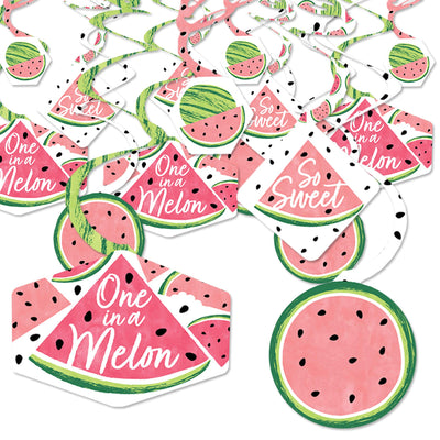 Sweet Watermelon - Fruit Party Hanging Decor - Party Decoration Swirls - Set of 40