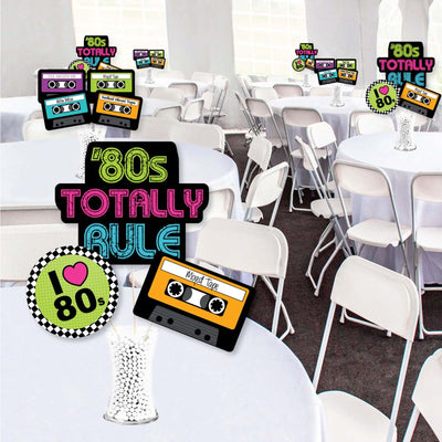 80's Retro - Totally 1980s Party Centerpiece Sticks - Showstopper Table Toppers - 35 Pieces