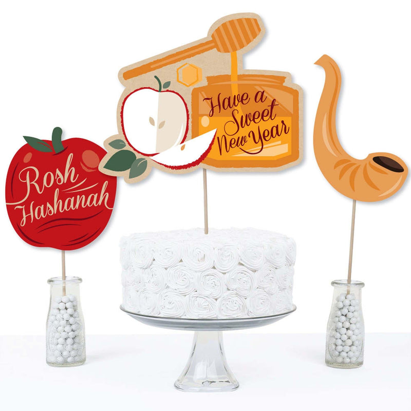 Rosh Hashanah - Jewish New Year Centerpiece Sticks - Table Toppers - Set of 15