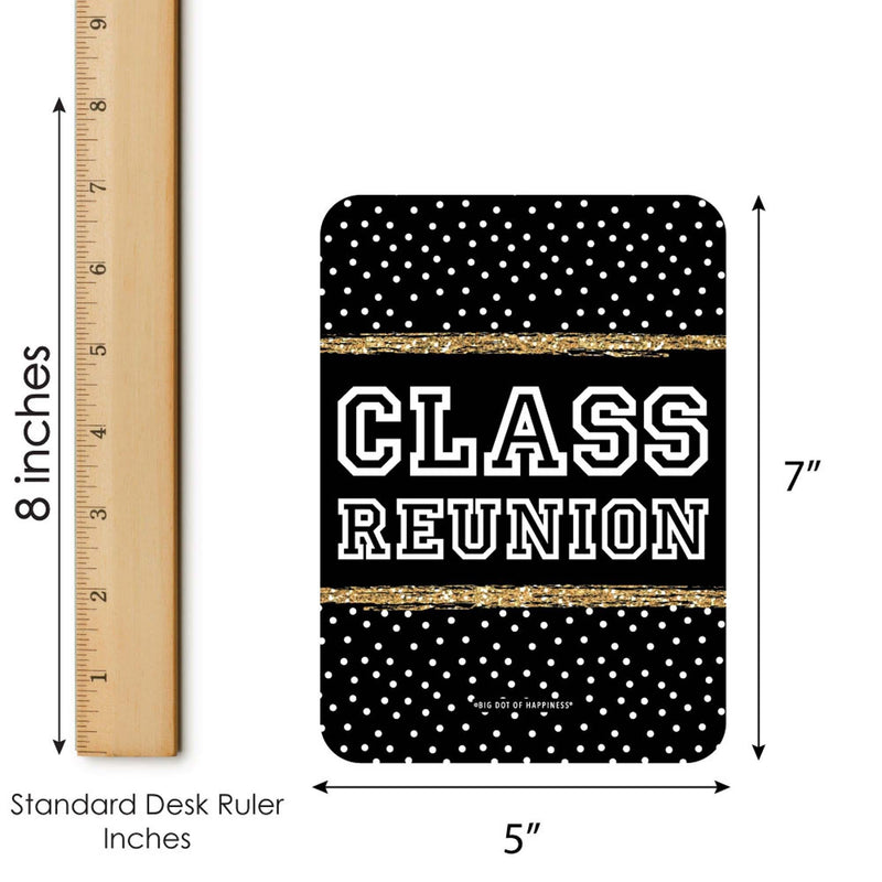 Reunited - Classmate Bingo Cards and Markers - School Class Reunion Party Bingo Game - Set of 18