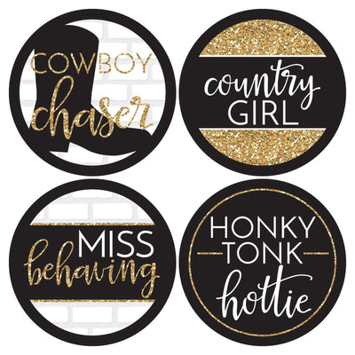 Nash Bash - Nashville Bachelorette Party Name Tags - Party Badges Sticker Set of 12