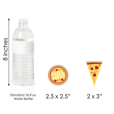 Pizza Party Time - DIY Shaped Baby Shower or Birthday Party Cut-Outs - 24 ct