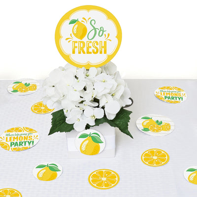 So Fresh - Lemon - Citrus Lemonade Party Giant Circle Confetti - Party Decorations - Large Confetti 27 Count