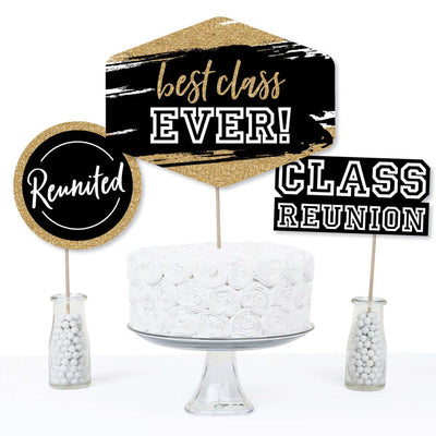 Reunited - School Class Reunion Party Centerpiece Sticks - Table Toppers - Set of 15