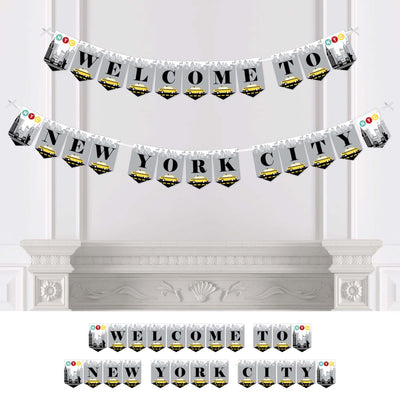 NYC Cityscape - New York City Party Bunting Banner - Party Decorations - Welcome to New York City