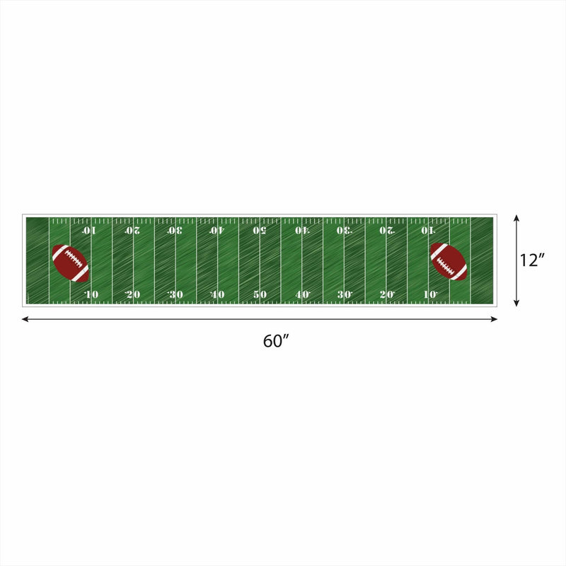 End Zone - Football - Petite Baby Shower or Birthday Party Paper Table Runner - 12" x 60"