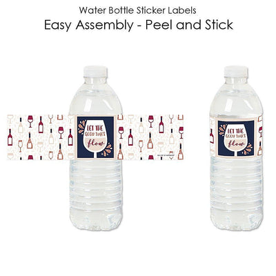 But First, Wine - Wine Tasting Party Water Bottle Sticker Labels - Set of 20