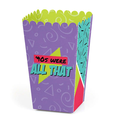 90's Throwback - 1990s Party Favor Popcorn Treat Boxes - Set of 12