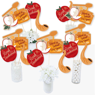 Rosh Hashanah - Jewish New Year Centerpiece Sticks - Table Toppers - Set of 15
