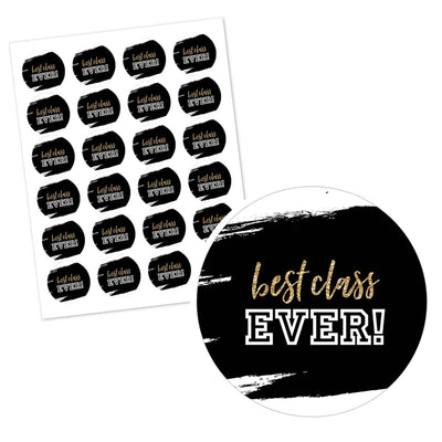 Reunited - Personalized School Class Reunion Party Circle Sticker Labels - 24 ct
