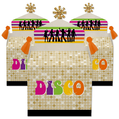 70's Disco - Treat Box Party Favors - 1970s Disco Fever Party Goodie Gable Boxes - Set of 12