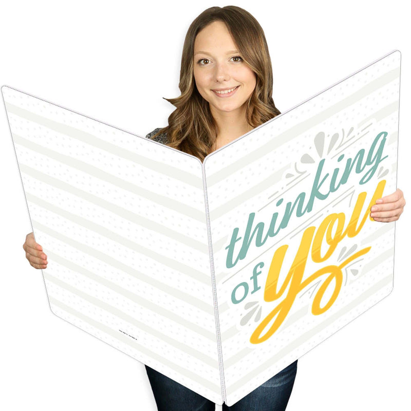 Thinking of You - Just Because Giant Greeting Card - Big Shaped Jumborific Card - 16.5 x 22 inches