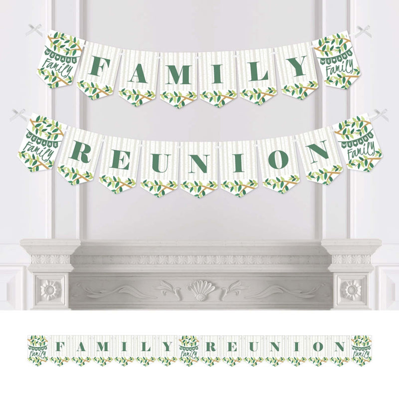 Family Tree Reunion - Family Gathering Party Bunting Banner and Decorations