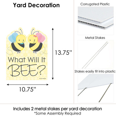 What Will It BEE? - Outdoor Lawn Sign - Gender Reveal Yard Sign - 1 Piece